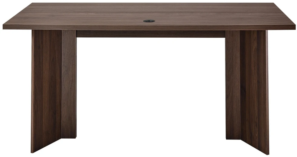 VEVOR modernus 160 cm vykdomasis stalas su kabelių anga