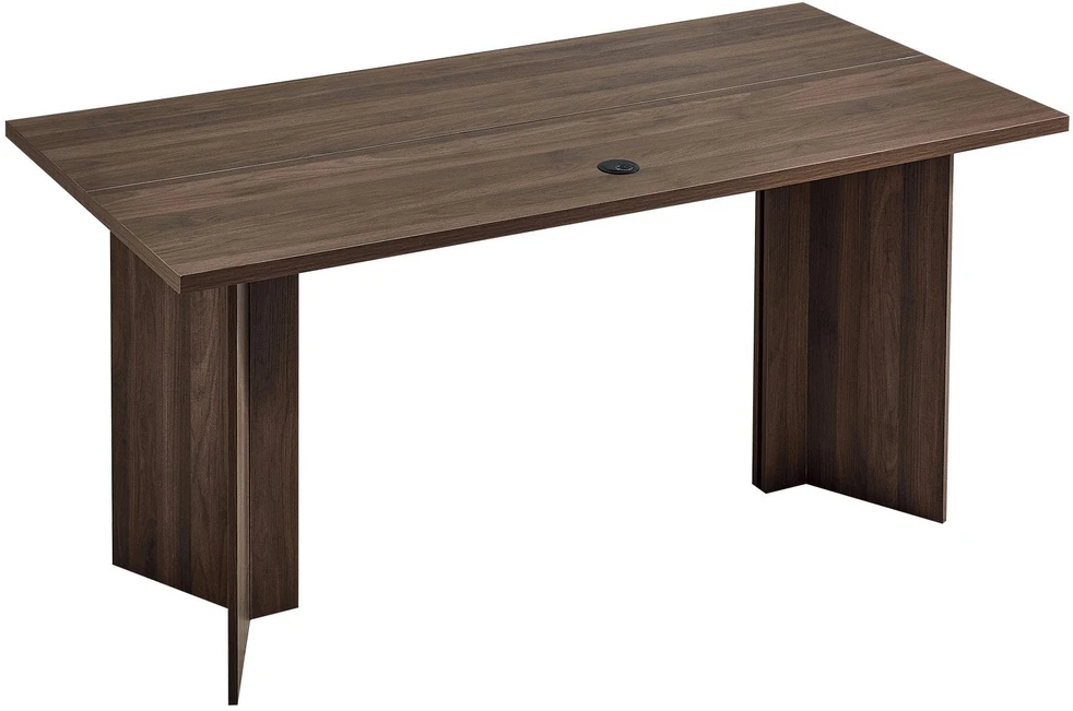 VEVOR modernus 160 cm vykdomasis stalas su kabelių anga