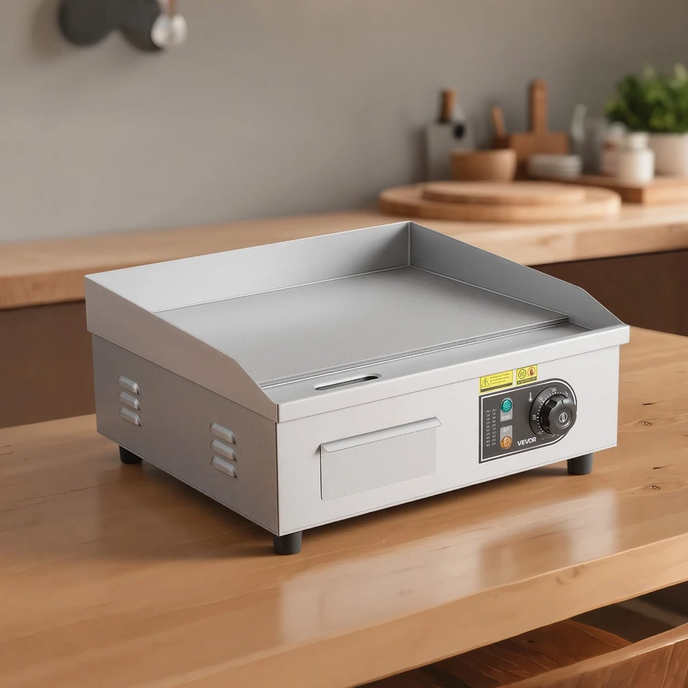 VEVOR Elektrinė kepimo plokštė, 2800 W, lygi paviršiaus keptuvė, komercinė