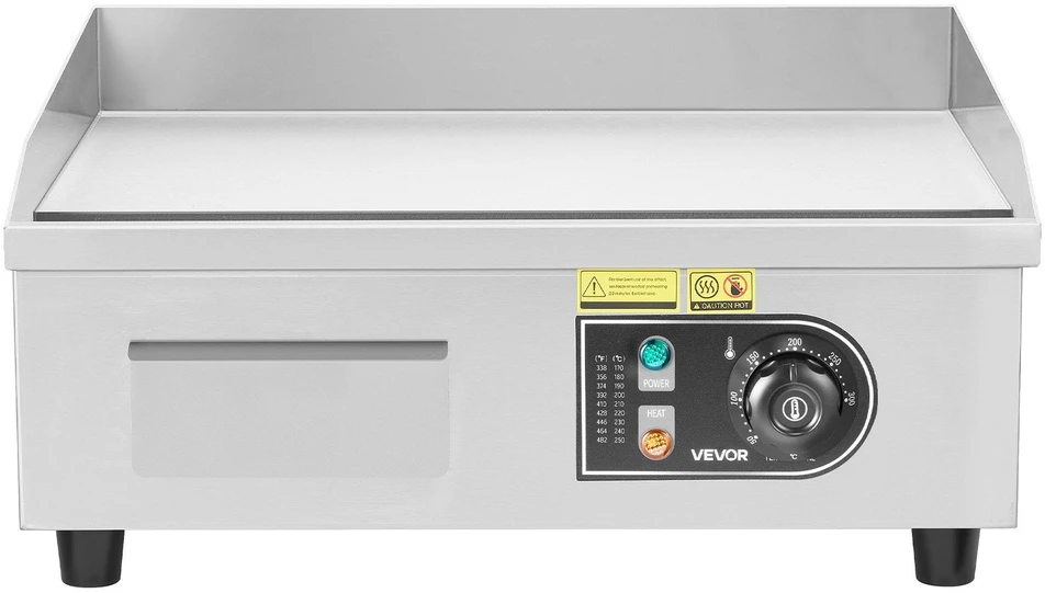 VEVOR Elektrinė kepimo plokštė, 2800 W, lygi paviršiaus keptuvė, komercinė
