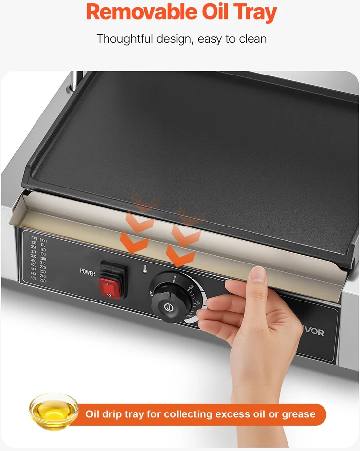 VEVOR Komercinė panini grilis