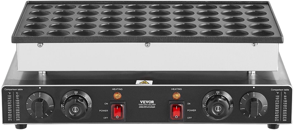 Vaflinė VEVOR komercinis olandiškų blynų kepėjas 1700W, 50vnt