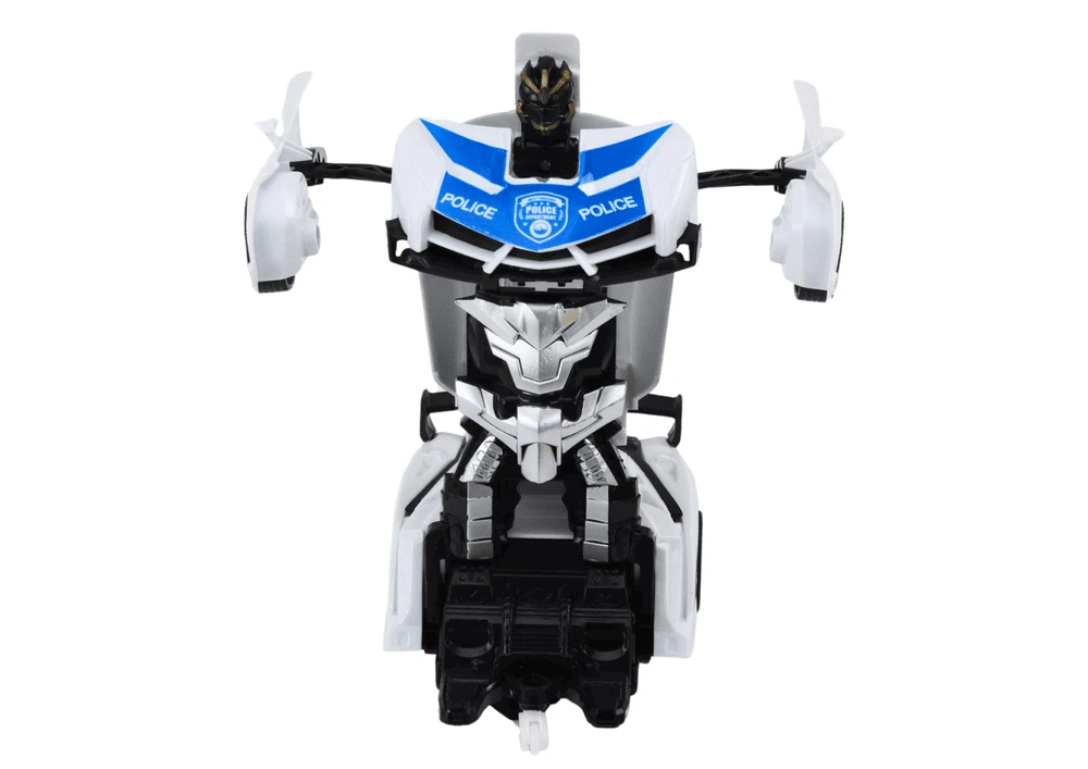 Lean Toys Nuotolinio Valdymo Policijos Automobilis-Transformeris 2in1 su Šviesomis ir Garsais