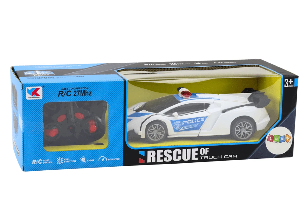 Lean Toys Nuotolinio Valdymo Policijos Automobilis-Transformeris 2in1 su Šviesomis ir Garsais