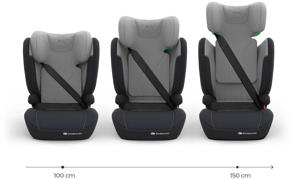 Vaikiška automobilinė kėdutė Kinderkraft I-Spark 2 Plus, pilka