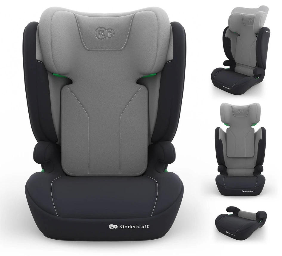 Vaikiška automobilinė kėdutė Kinderkraft I-Spark 2 Plus, pilka