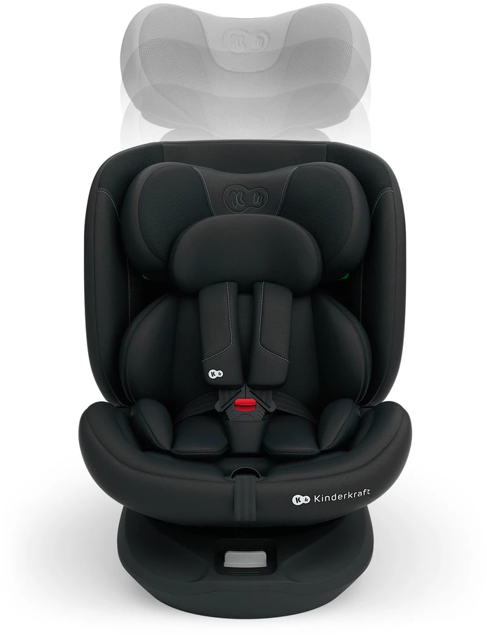 Vaikiška automobilinė kėdutė Kinderkraft I-Grow 2 Plus, juoda