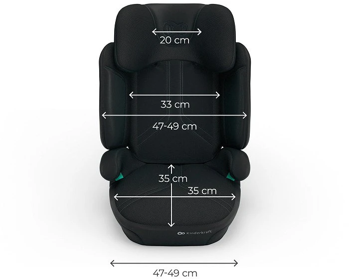Vaikiška automobilinė kėdutė Kinderkraft XPand 2 Pro i-Size, grafito juoda