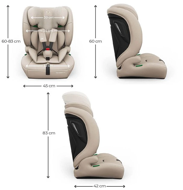 Vaikiška automobilinė kėdutė Kinderkraft Comfort Up 2 Plus, smėlio