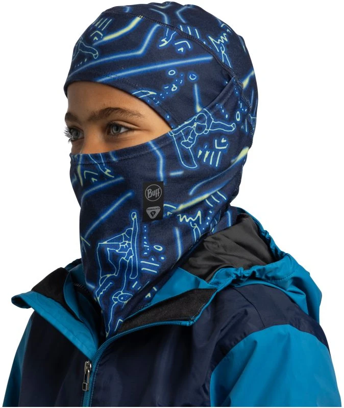 Vaikiška balaklava BUFF Thermonet Hinged, tamsiai mėlyna