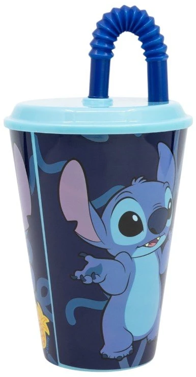 Disney Stitch puodelis su šiaudeliu 430 ml