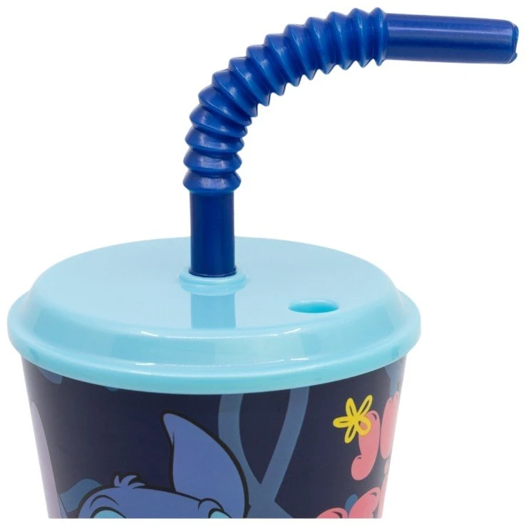 Disney Stitch puodelis su šiaudeliu 430 ml