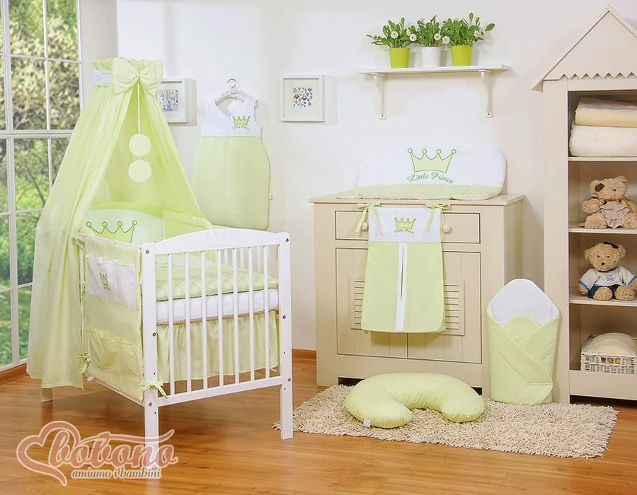 Vaikiška lovos užuolaida žalia su Mažuoju princu/princesė