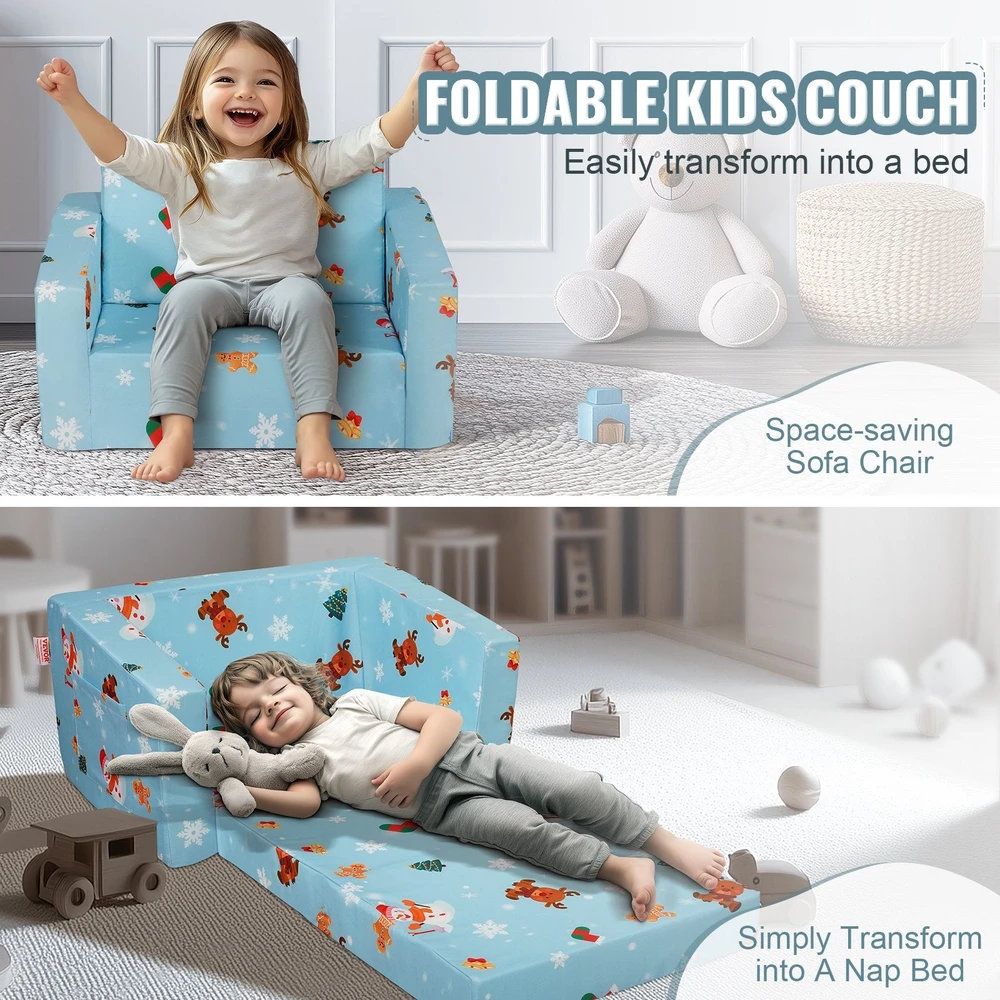 VEVOR Sulankstoma vaikiška sofa-lova 2-in-1