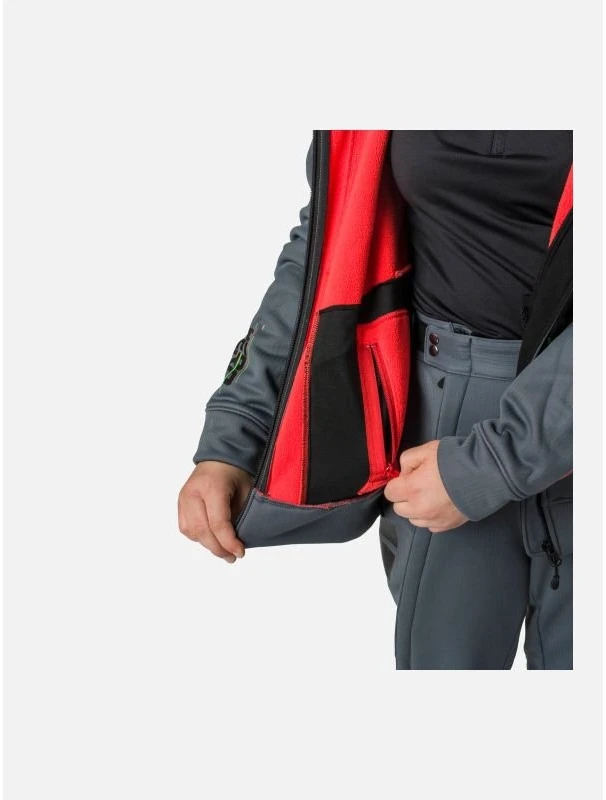 Vaikiška softshell striukė Rossignol Racing, juoda