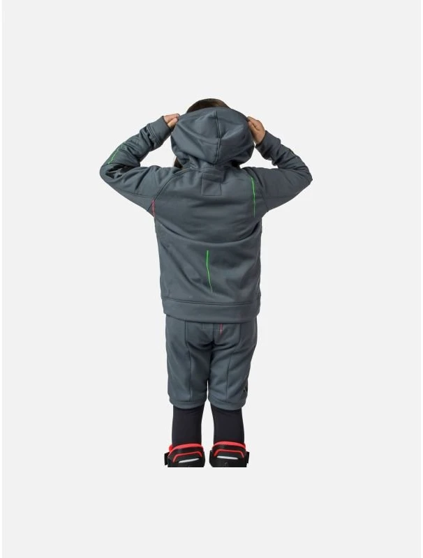 Vaikiška softshell striukė Rossignol Racing, juoda