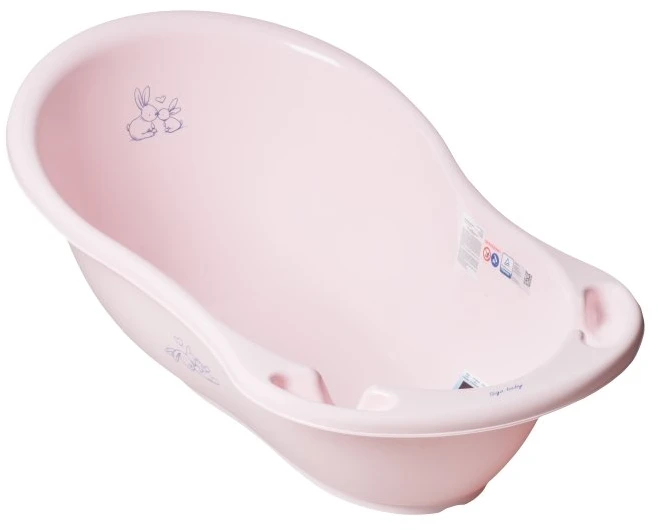 Vaikiška vonelė Tega Wanna, 86 cm, balta, su zuikučiais