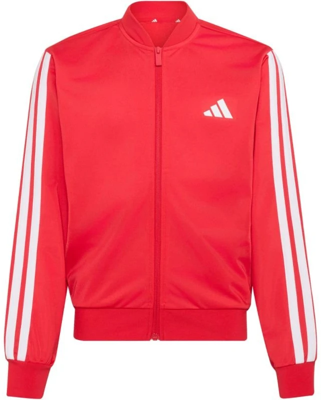 Vaikiškas adidas džemperis su užtrauktuku, raudonas