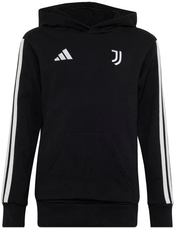 Vaikiškas „adidas“ „Juventus“ futbolo klubo džemperis su gobtuvu, juodas, KF9867