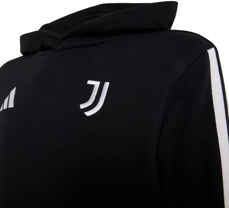 Vaikiškas „adidas“ „Juventus“ futbolo klubo džemperis su gobtuvu, juodas, KF9867
