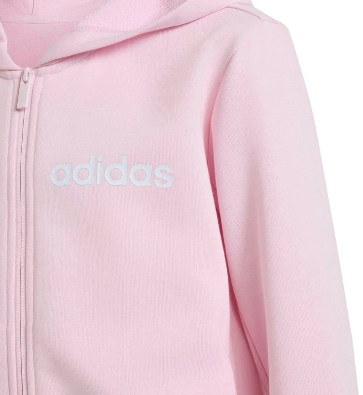 Vaikiškas adidas sportinis kostiumas, rožinis ir pilkas