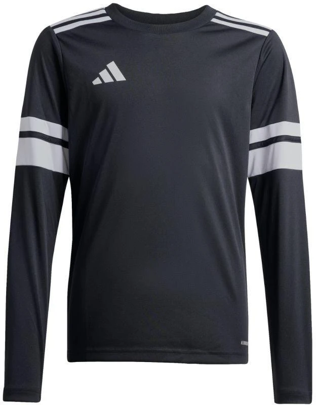 Vaikiškas adidas Squadra 25 džersis ilgomis rankovėmis, juodos ir baltos spalvos JJ0047