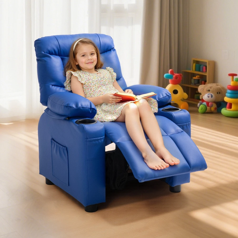 VEVOR Vaikiška recliner sofa su puodelių laikikliais