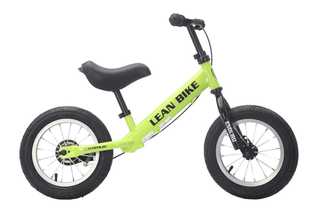 Žalias balansinis dviratis Enduro profilis