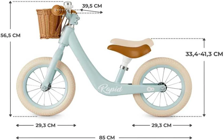KINDERKRAFT balansinis dviratis Rapid 2, mėlynas breeze, KRRAPI02BLU0000