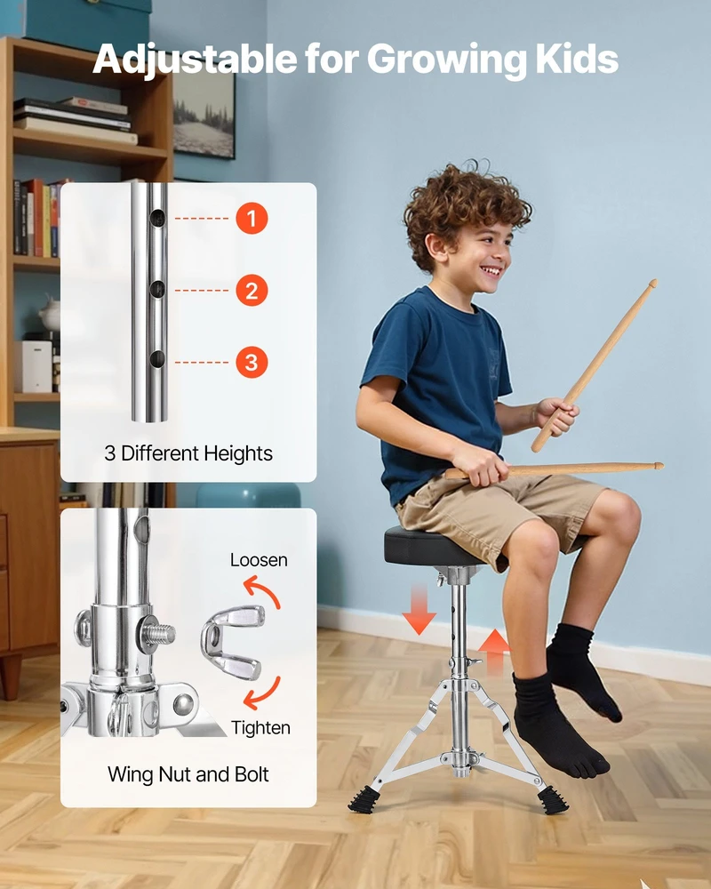 VEVOR Vaikų 3 dalių būgnų rinkinys su 36 cm būgnu
