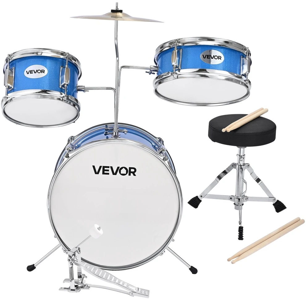 VEVOR Vaikų 3 dalių būgnų rinkinys su 36 cm būgnu