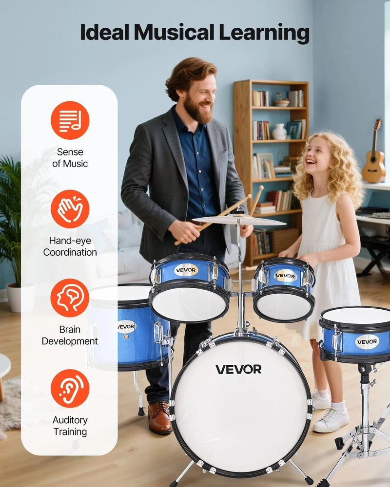 VEVOR Vaikiška 5 dalių mušamųjų instrumentų rinkinys