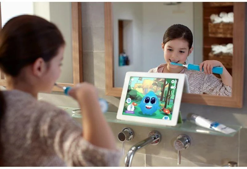 Elektrinis vaikiškas dantų šepetėlis Philips Sonicare For Kids, HX6352/11, žalias