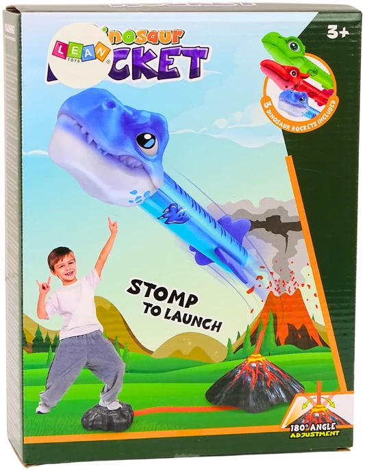 Žaislas raketų paleidimo rinkinys Lean Toys Dinosaurs Volcano