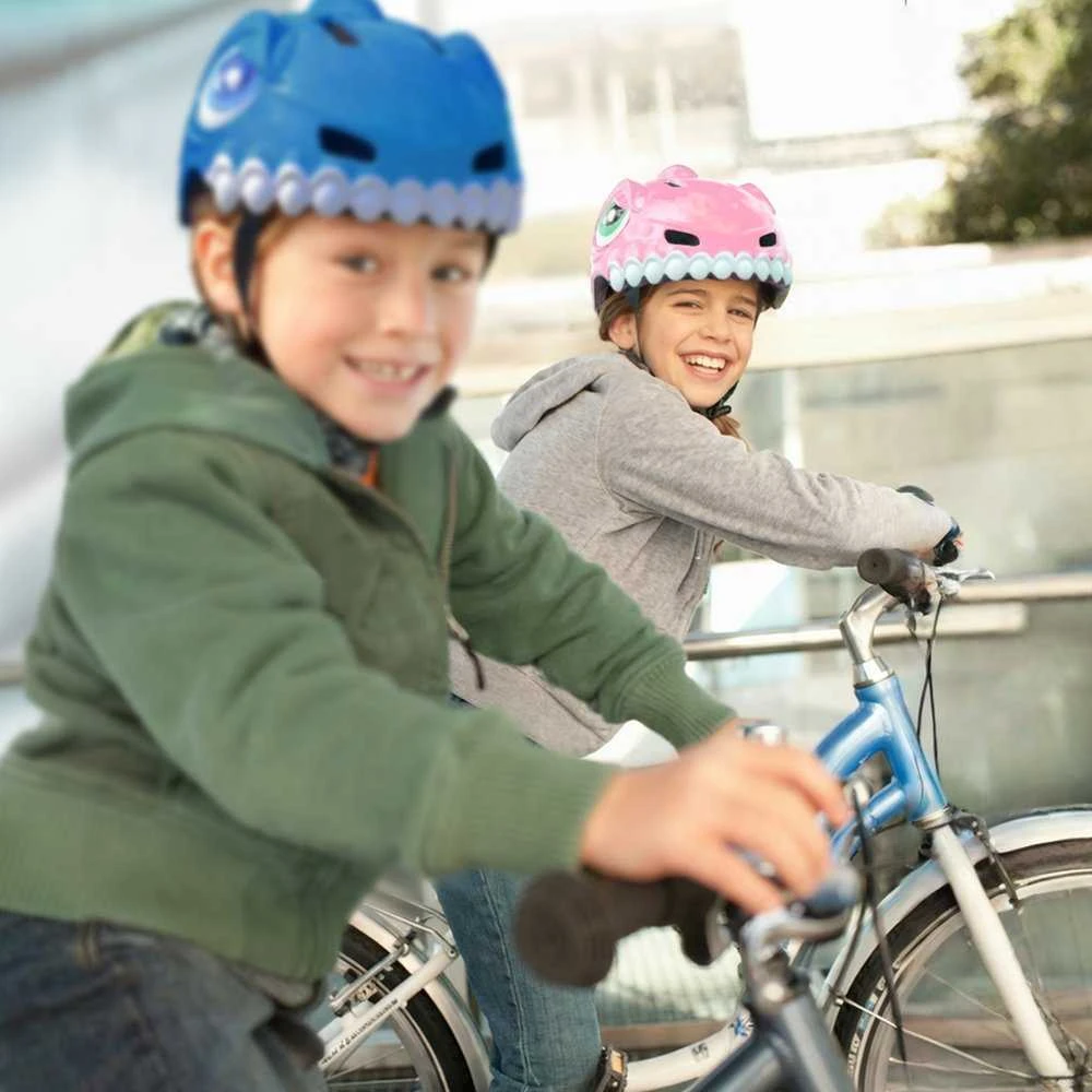 Wozinsky Children's Bike Helmet Dinosaur Pattern S - Rožinė