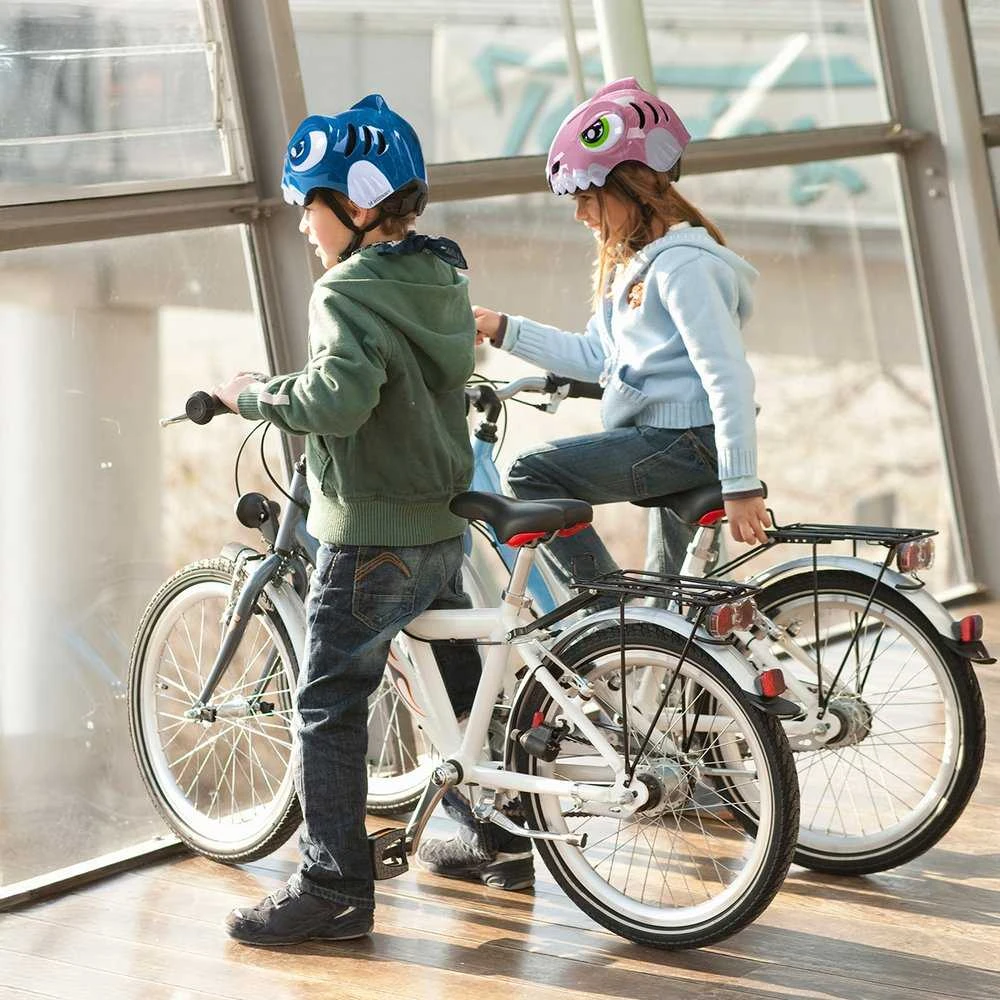 Wozinsky Children's Bike Helmet Dinosaur Pattern S - Rožinė