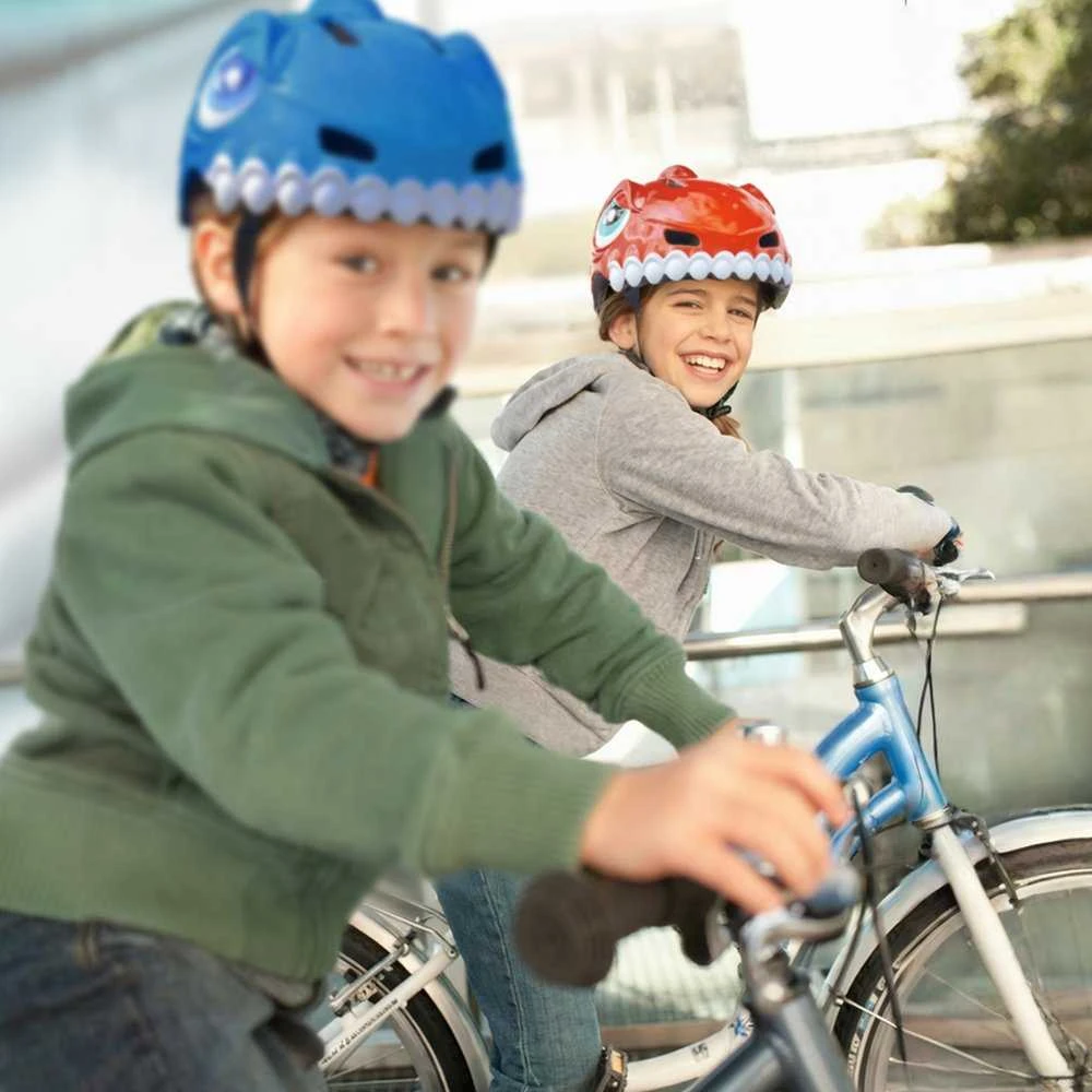 Wozinsky Children's Bike Helmet Dinosaur Pattern S - Raudona