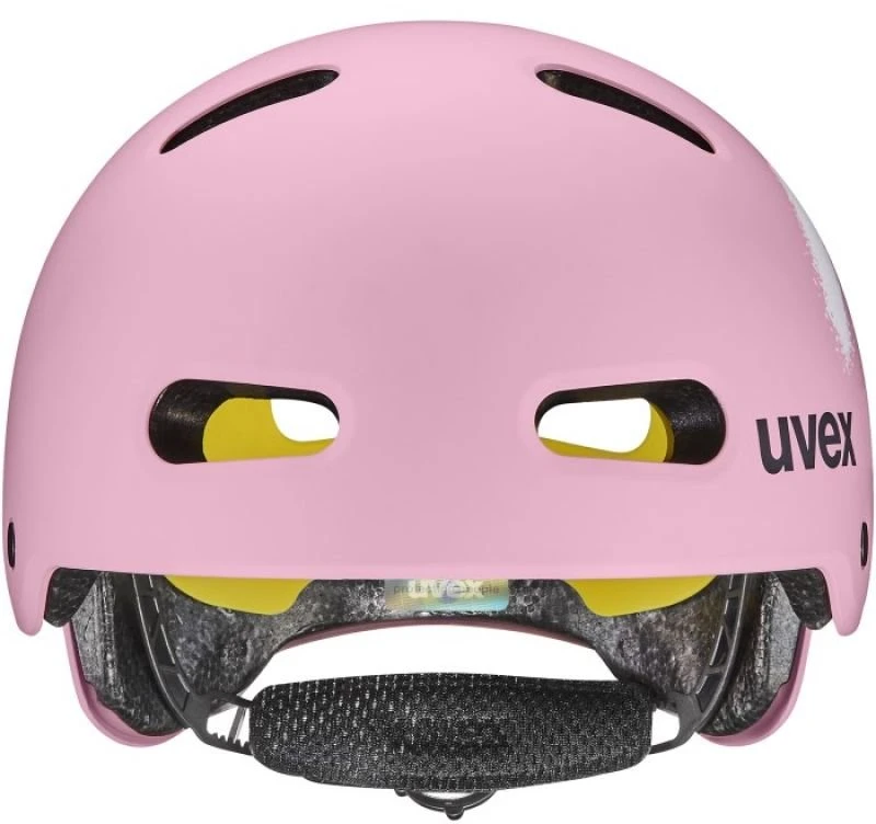 Šalmas Uvex kid 4 style MIPS purškiamas braškinis matinis-55-58CM