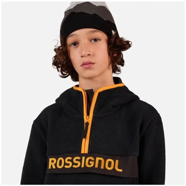 Vaikiškas džemperis Rossignol Alltrack Anorak Fleece, juodas