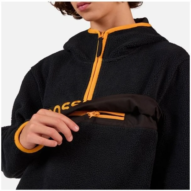 Vaikiškas džemperis Rossignol Alltrack Anorak Fleece, juodas
