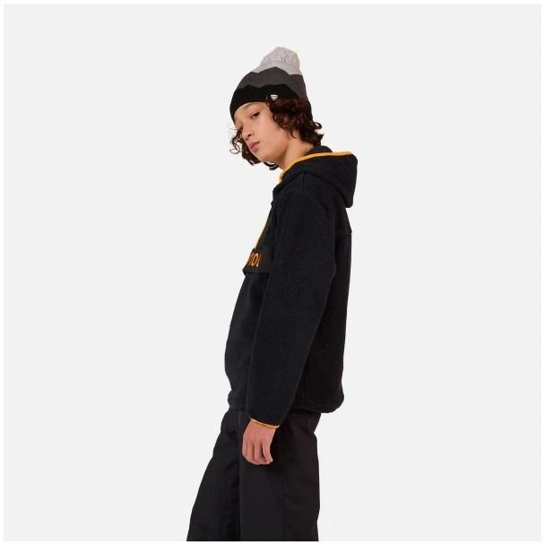 Vaikiškas džemperis Rossignol Alltrack Anorak Fleece, juodas