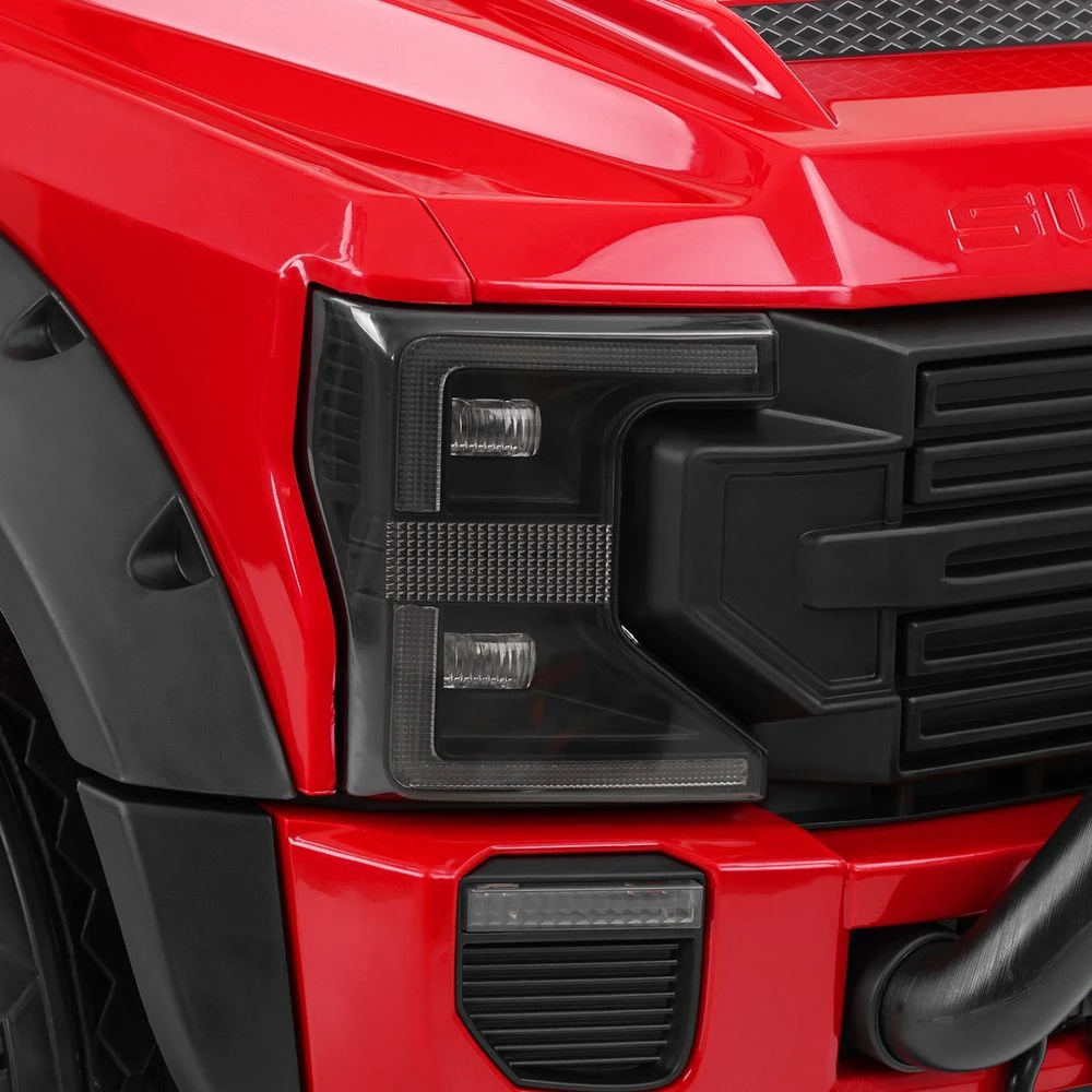 Vaikiškas elektromobilis Ford F450, raudonas
