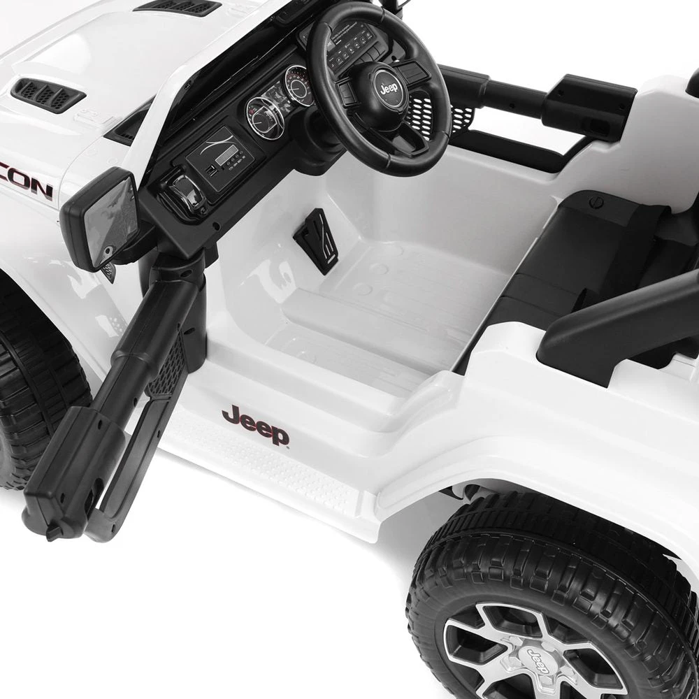 Vaikiškas elektromobilis Jeep Wrangler Rubicon, Baltas