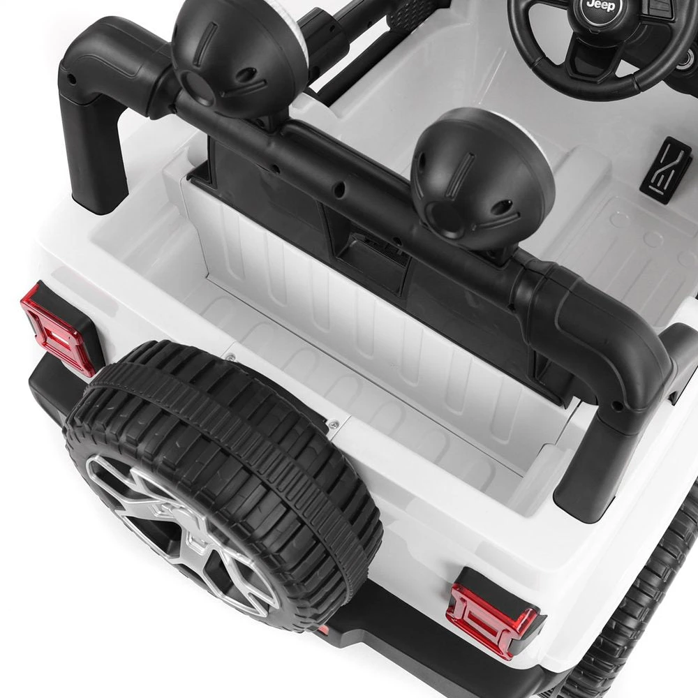 Vaikiškas elektromobilis Jeep Wrangler Rubicon, Baltas
