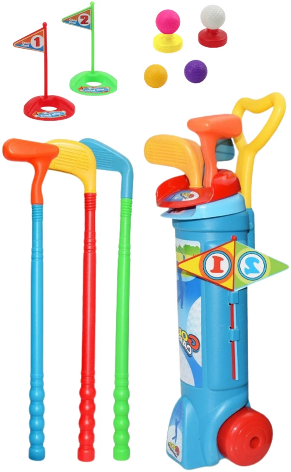 Lean Toys Vaikiškas golfo rinkinys su ratukais