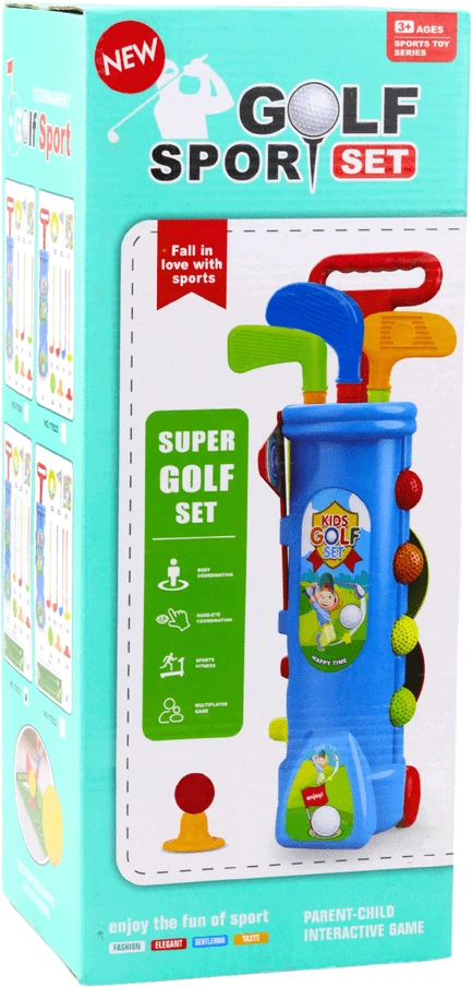 Lean Toys Vaikiškas golfo rinkinys su ratukais