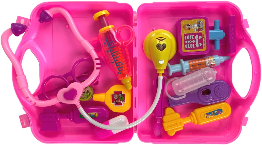 Lean Toys Žaislinis daktaro rinkinys LeanToys su šviečiančiu stetoskopu