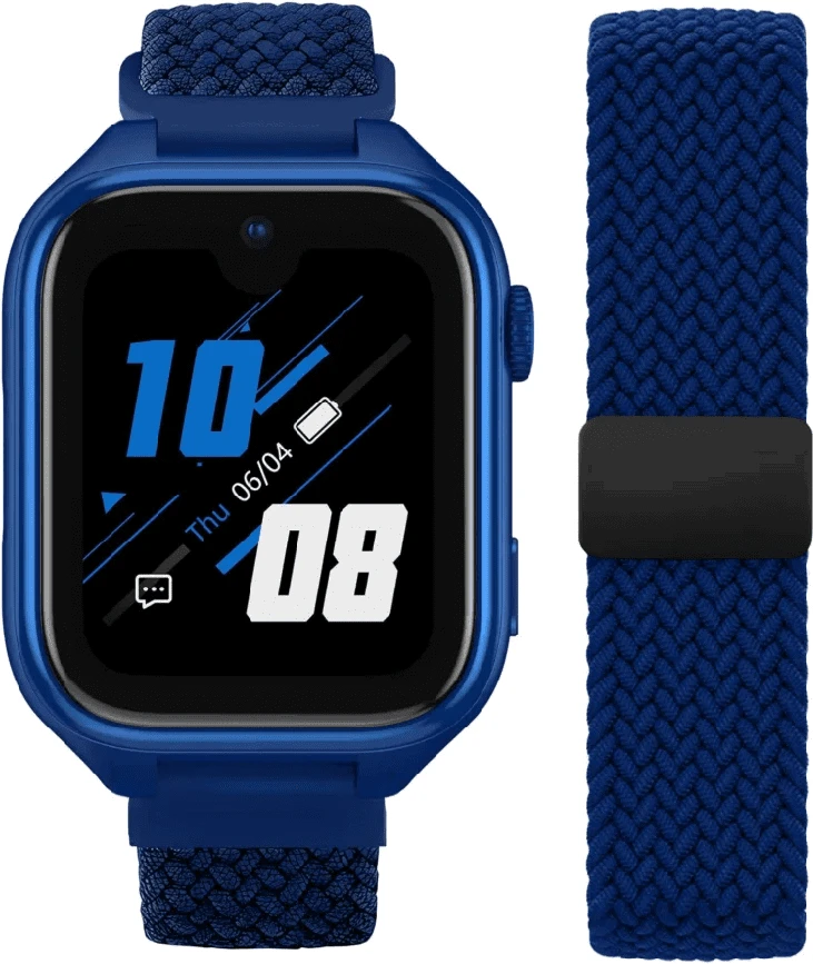 Vaikiškas išmanusis laikrodis 4G Stelio Junior Pro AI, tamsiai mėlynas