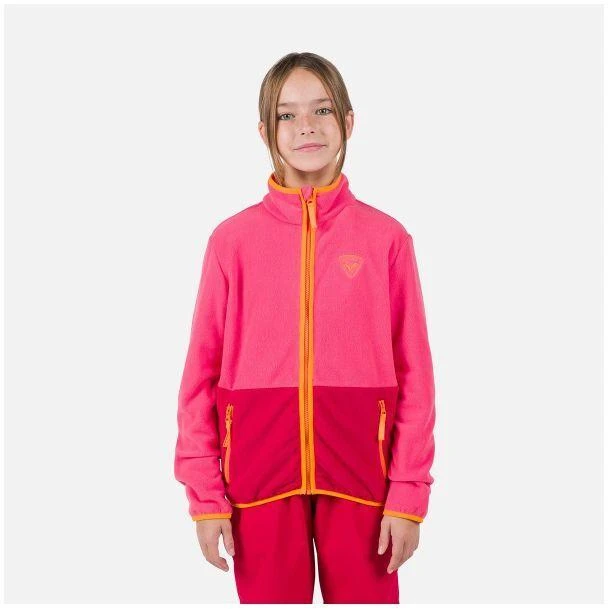 Vaikiškas/Jaunimo Džemperis su Užtrauktuku Rossignol Strawpile Fleece Fz Rožinė