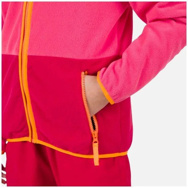 Vaikiškas/Jaunimo Džemperis su Užtrauktuku Rossignol Strawpile Fleece Fz Rožinė